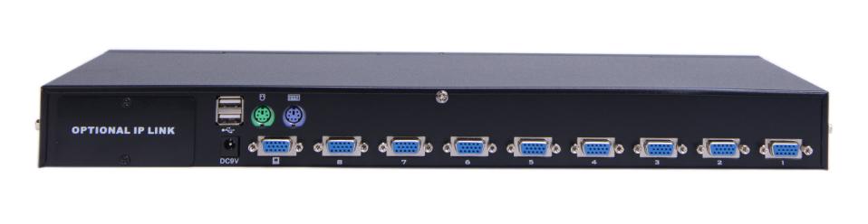 AS-9108DU (VGA Rack-Mountable KVM Switch, 8ports)