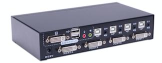 AS-41DA（DVI KVM Switch with audio, 4ports）