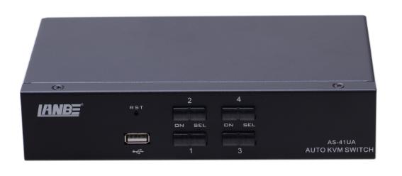 AS-41UA (Metal-Housing Desktop VGA/USB KVM Switch, 4ports)