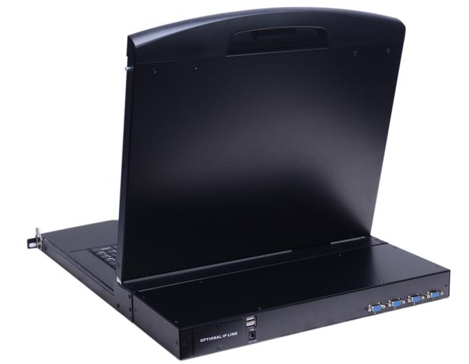 AS-9100ULS (Single Rail, VGA Series 19” LCD KVM Switch Single Port )