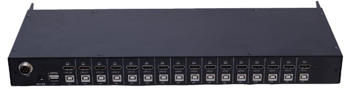 AS-9116HLD (Dual-Rail, 19” HDMI LCD KVM Switch in 16 Ports)