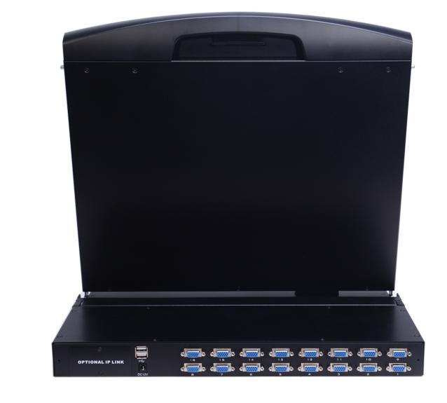 AS-9108ULS (Single Rail, VGA Series 19” LCD KVM Switch 8 Ports)