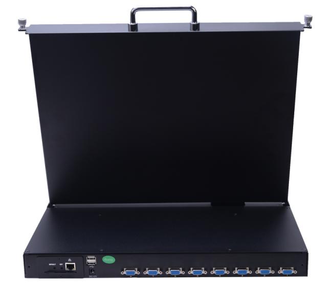 AS-7108ULR-I (Single Rail, VGA Series 17” LCD KVM Switch 8 Ports , IP Function Optional)