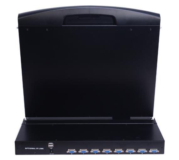 AS-7108ULS (Single Rail, VGA Series 17” LCD KVM Switch 8 Ports)