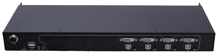 AS-9104DLD (Dual-Rail, 19” DVI LCD KVM Switch in 4 Ports)